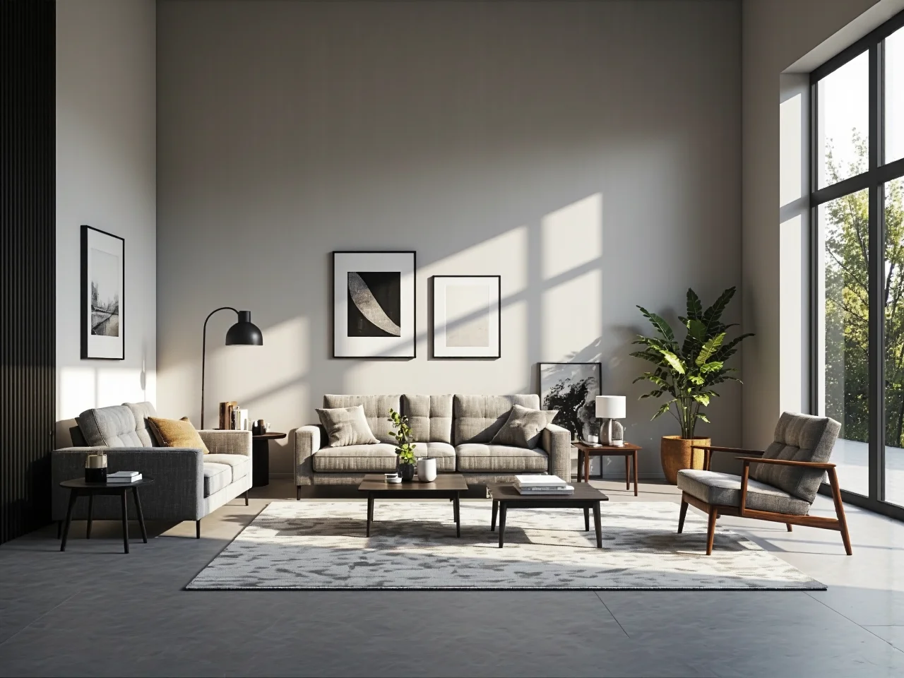 Nowoczesny narożnik beżowo-szary z miękką tkaniną obiciową