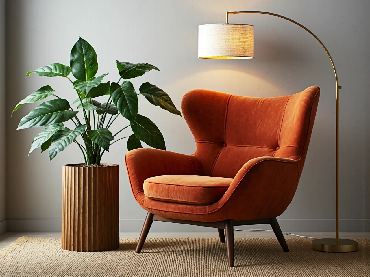 Wygodna sofa o organicznym, obłym kształcie, reprezentująca najnowsze trendy w formach mebli na rok 2026.