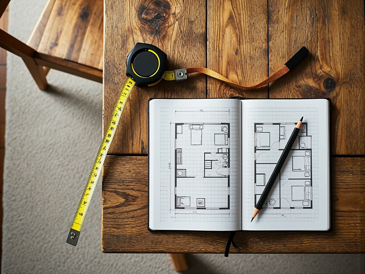 Prawidłowe rozmieszczenie krzeseł przy stole zachowujące odstępy dla swobody ruchów