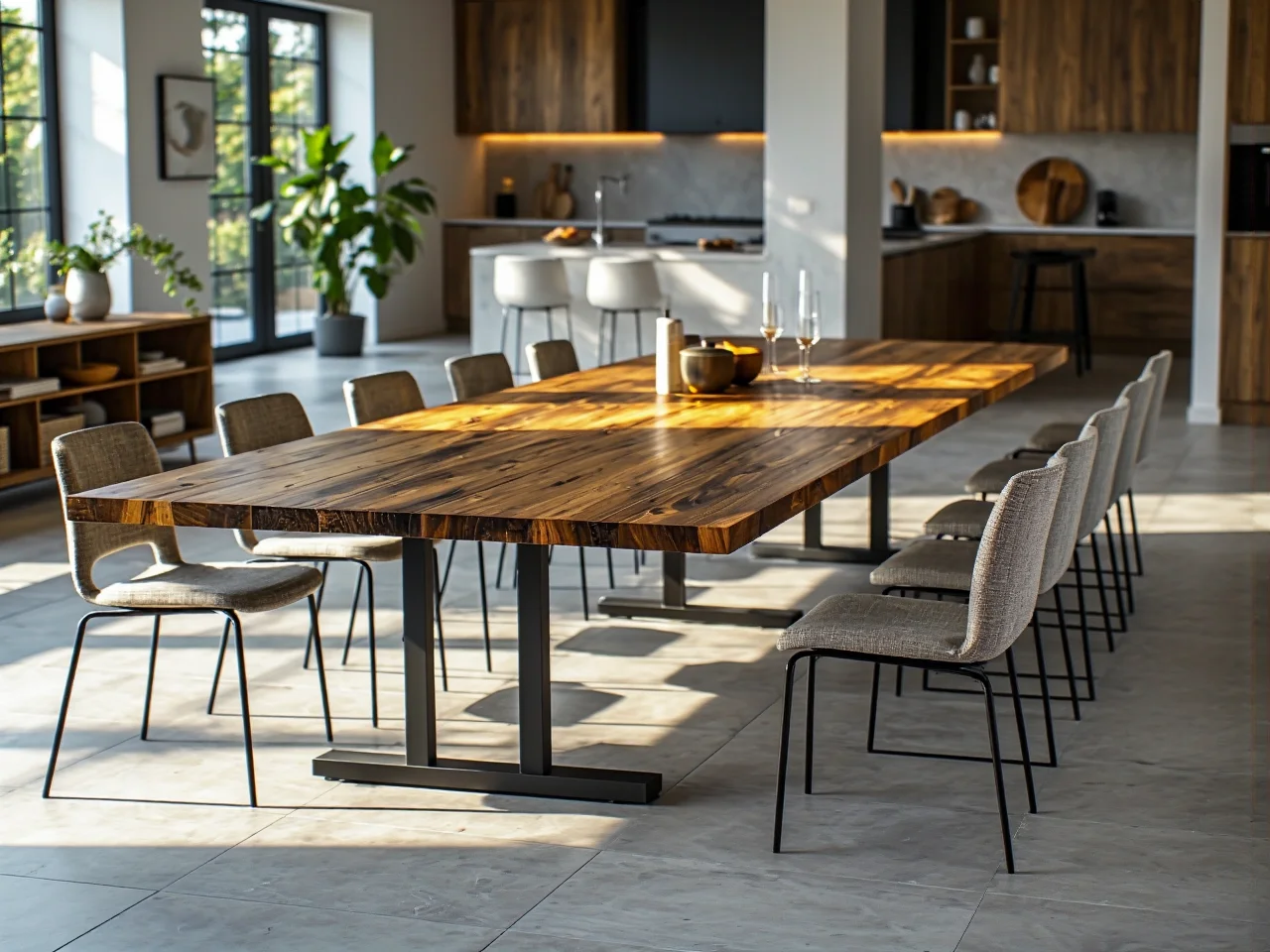 Schemat ergonomii przedstawiający minimalne odległości krzeseł przy stole dla komfortu biesiadników