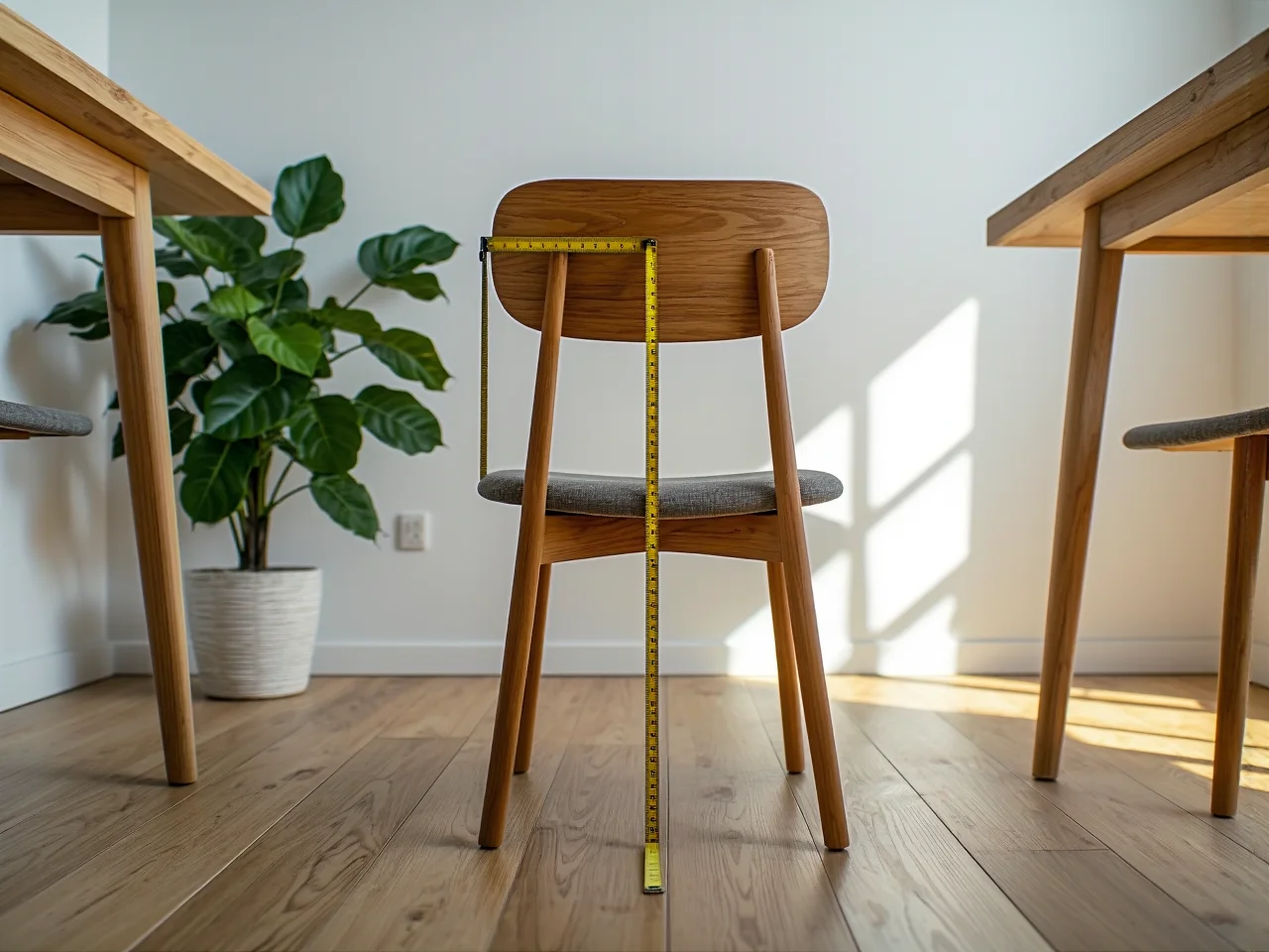 Schemat planowania przestrzeni i ustawienia krzeseł w małej jadalni