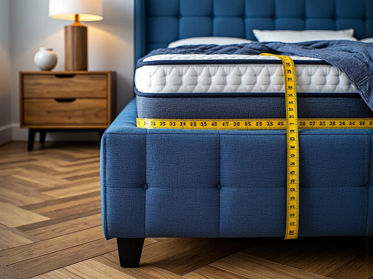 Zachowanie odpowiednich odstępów na szafki nocne przy ustawianiu łóżka w sypialni