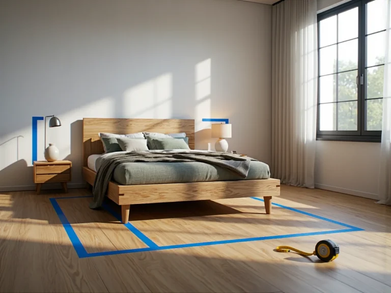 Łóżko drewniane dębowe z zagłówkiem i szafką nocną