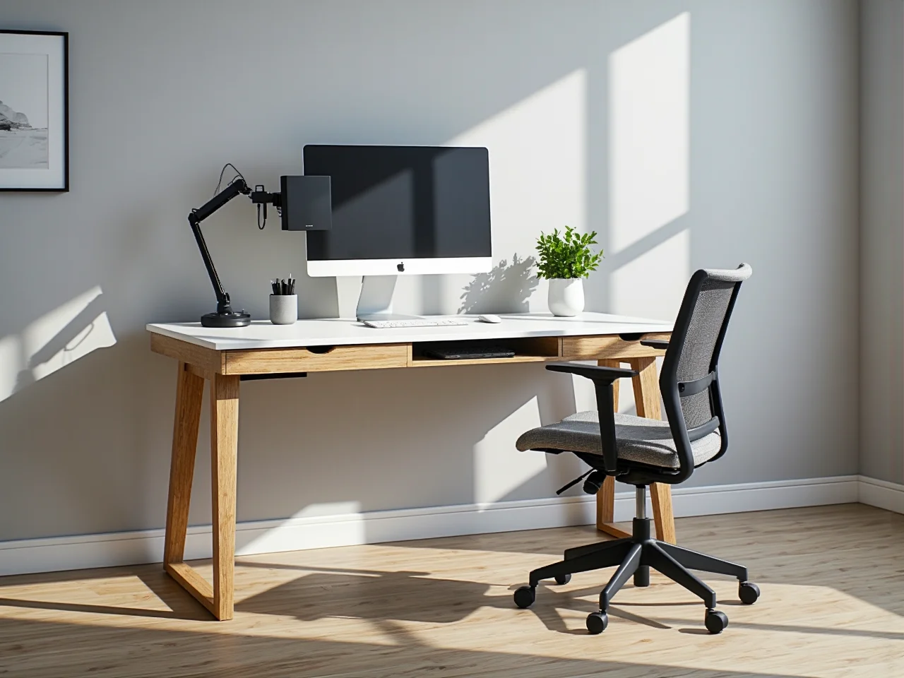 Porównanie dwóch biurek premium, wskazujące na różnice w materiałach i jakości wykonania.