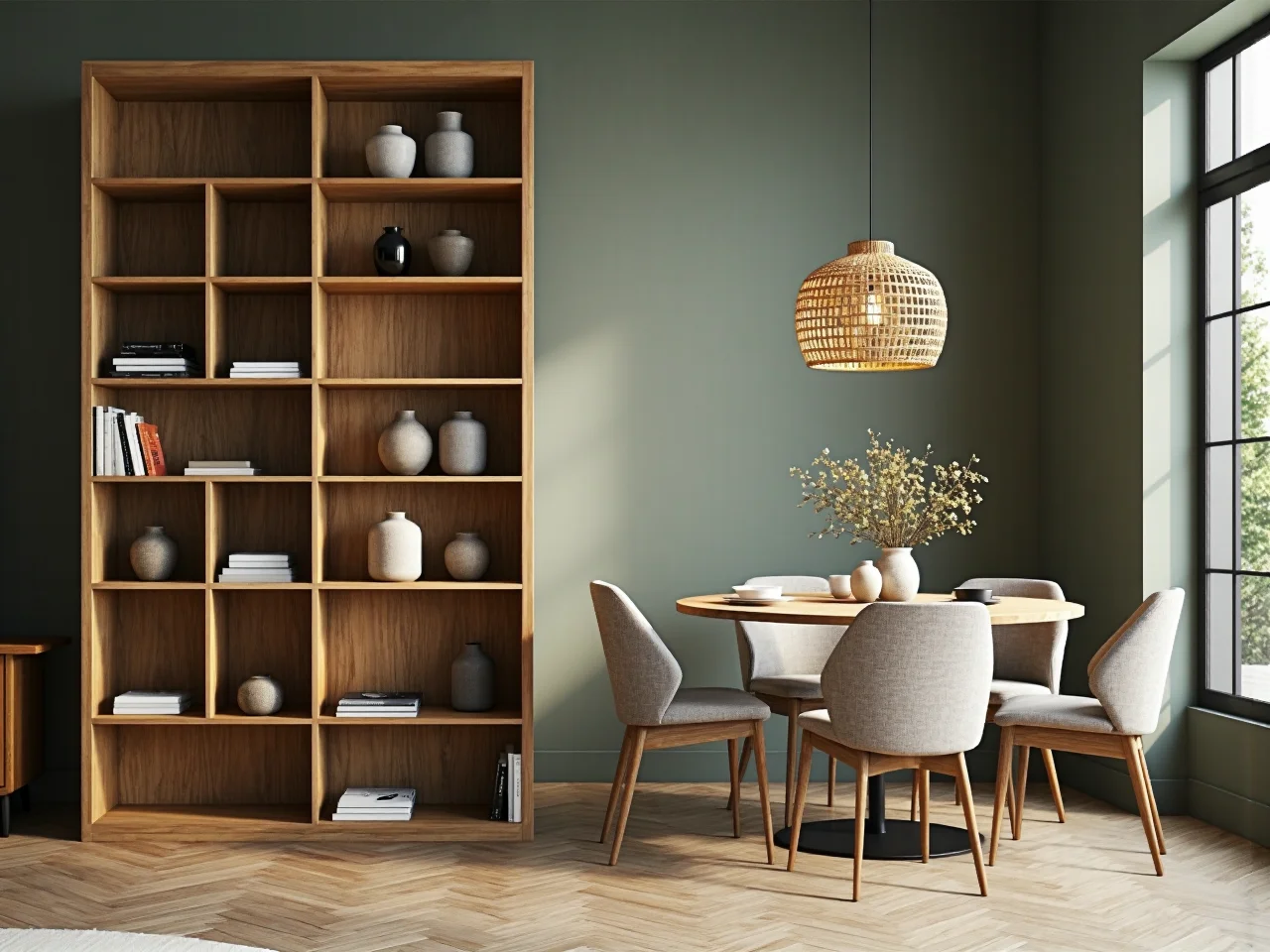 Prostokątny salon z wydzieloną strefą jadalnianą i wypoczynkową dla optymalnego wykorzystania przestrzeni