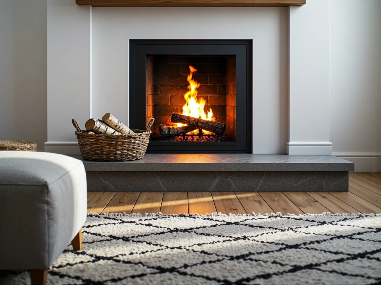 Beżowa kanapa z kolorowymi poduszkami tworząca przytulny salon w jesiennym stylu.