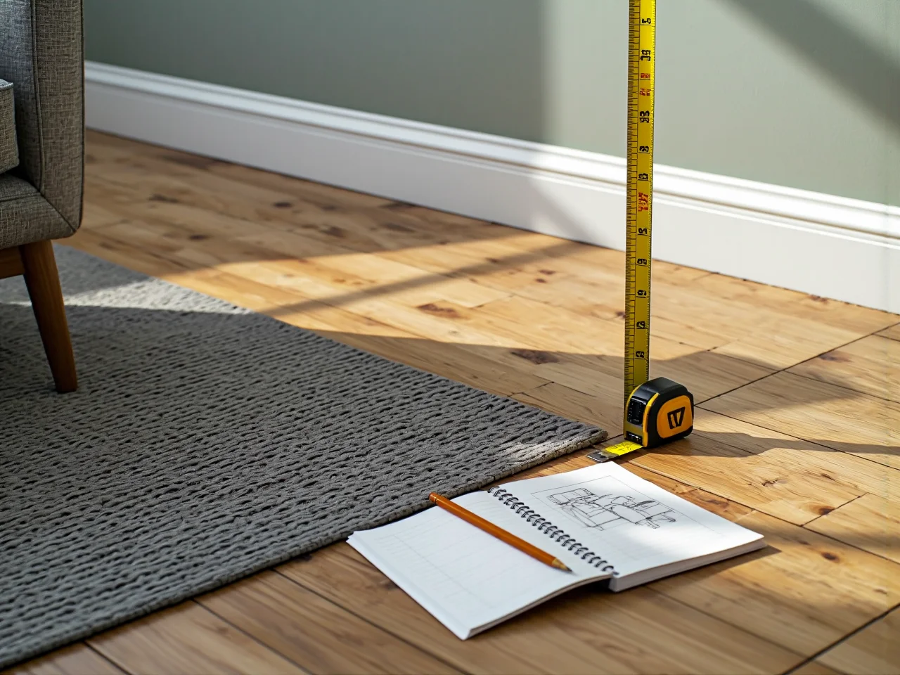 Rysunek techniczny pokazujący wymiary zewnętrzne łóżka tapicerowanego wraz z szerokim zagłówkiem.