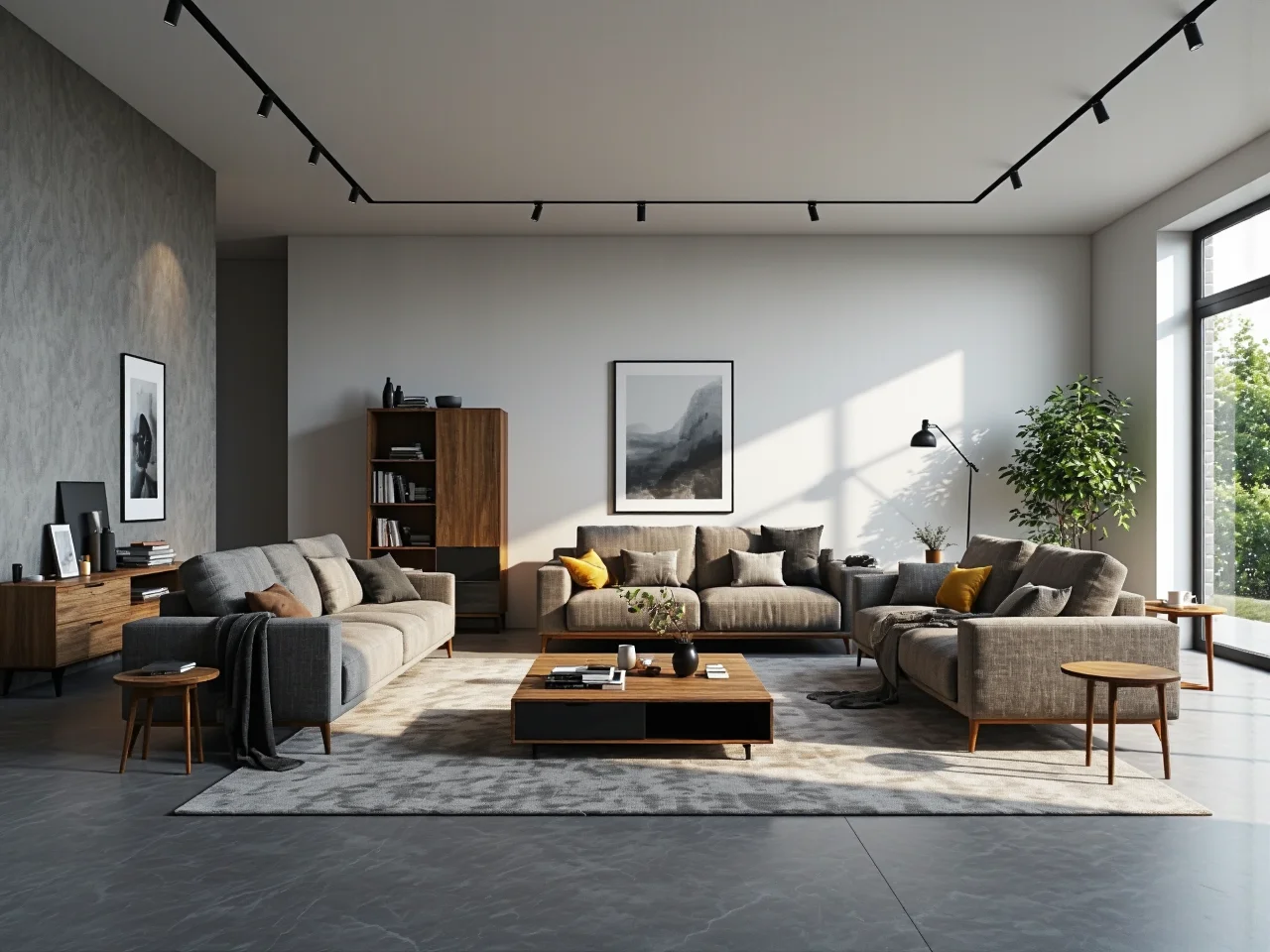 Nowoczesna sofa z dużą etykietą 'Sale' symbolizująca tanie meble na Black Friday.