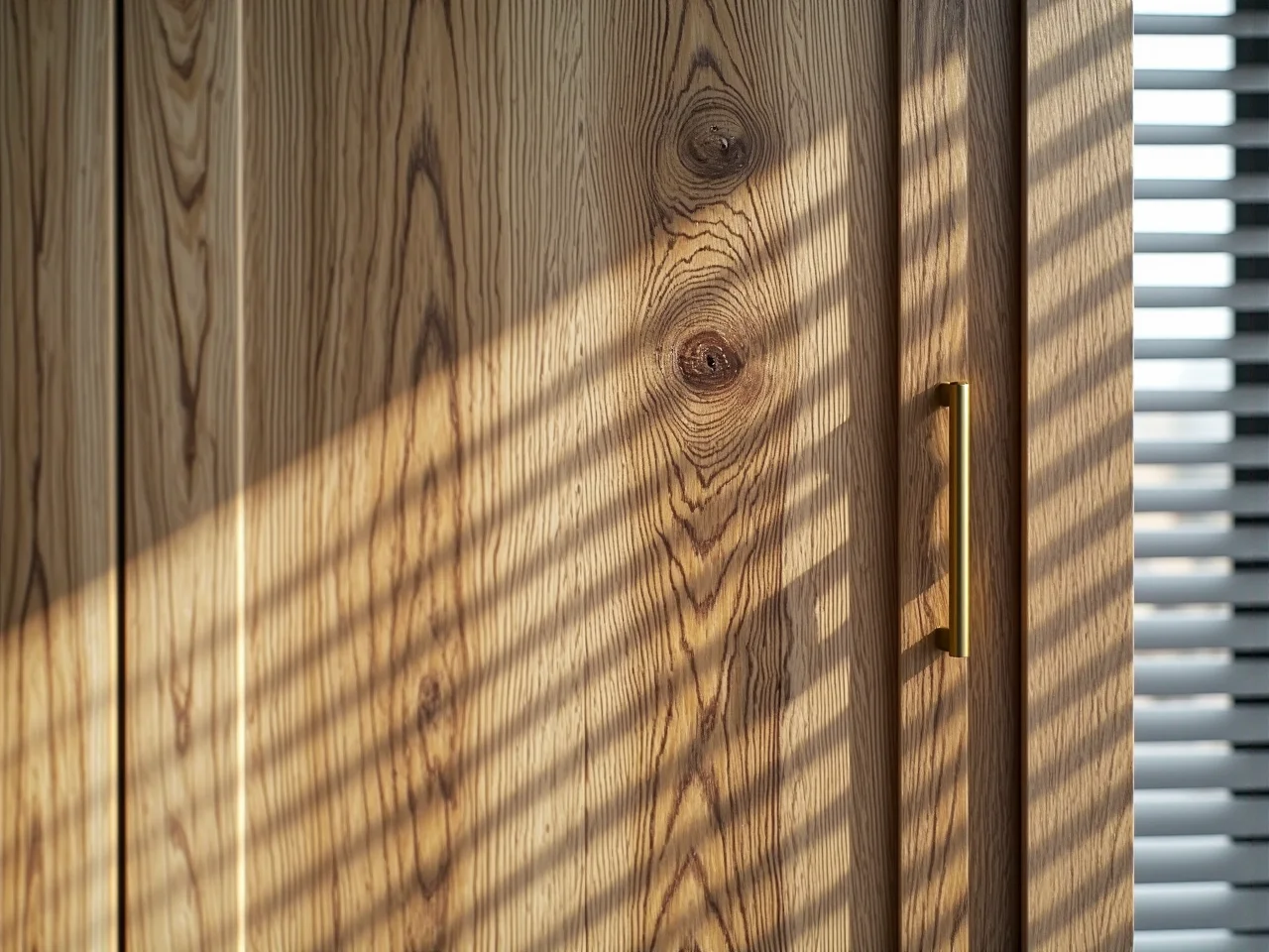 Nowoczesna szafa z dębu naturalnego w jasnej sypialni, trwała i odporna na uszkodzenia mechaniczne