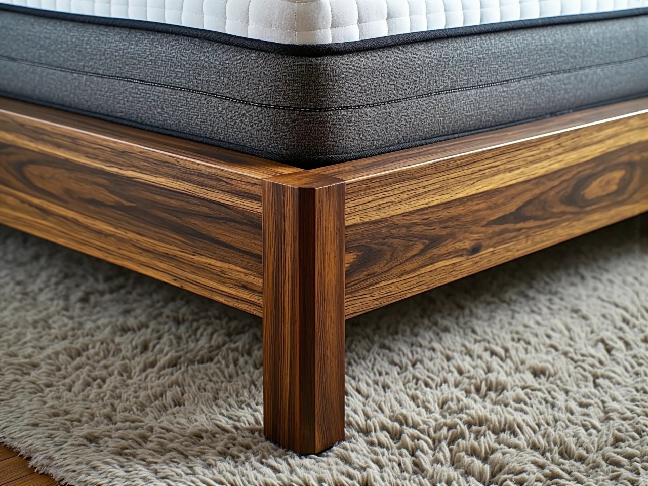 Solidny stelaż drewniany do łóżka zapewniający odpowiednią wentylację i podparcie materaca