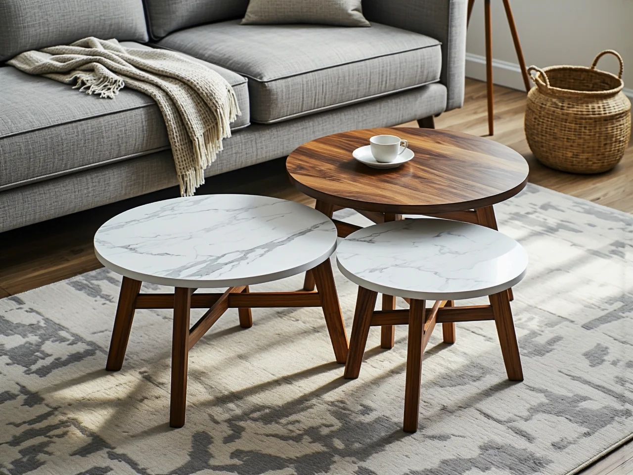 Praktyczny stolik kawowy z półką do przechowywania gazet i pilotów w salonie.