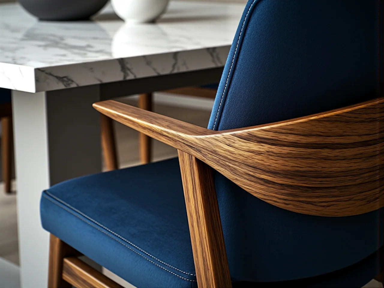 Nowoczesne tapicerowane krzesło do jadalni z tkaniną odporną na plamy i zabrudzenia