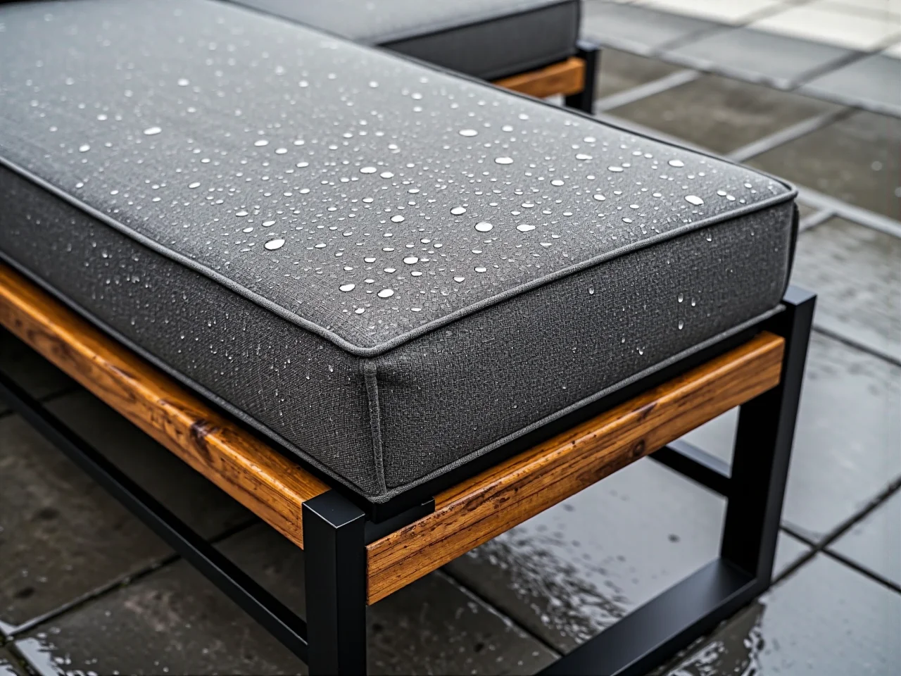 Porównanie dwóch materiałów na sofę ogrodową: eleganckiego weluru outdoorowego i praktycznej olefiny.