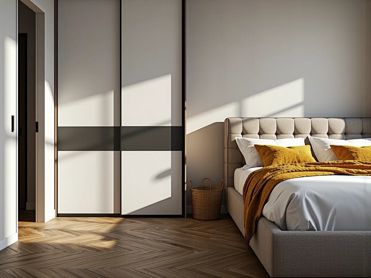 Schemat pokazujący różnicę między szerokością materaca a całkowitą szerokością ramy łóżka tapicerowanego