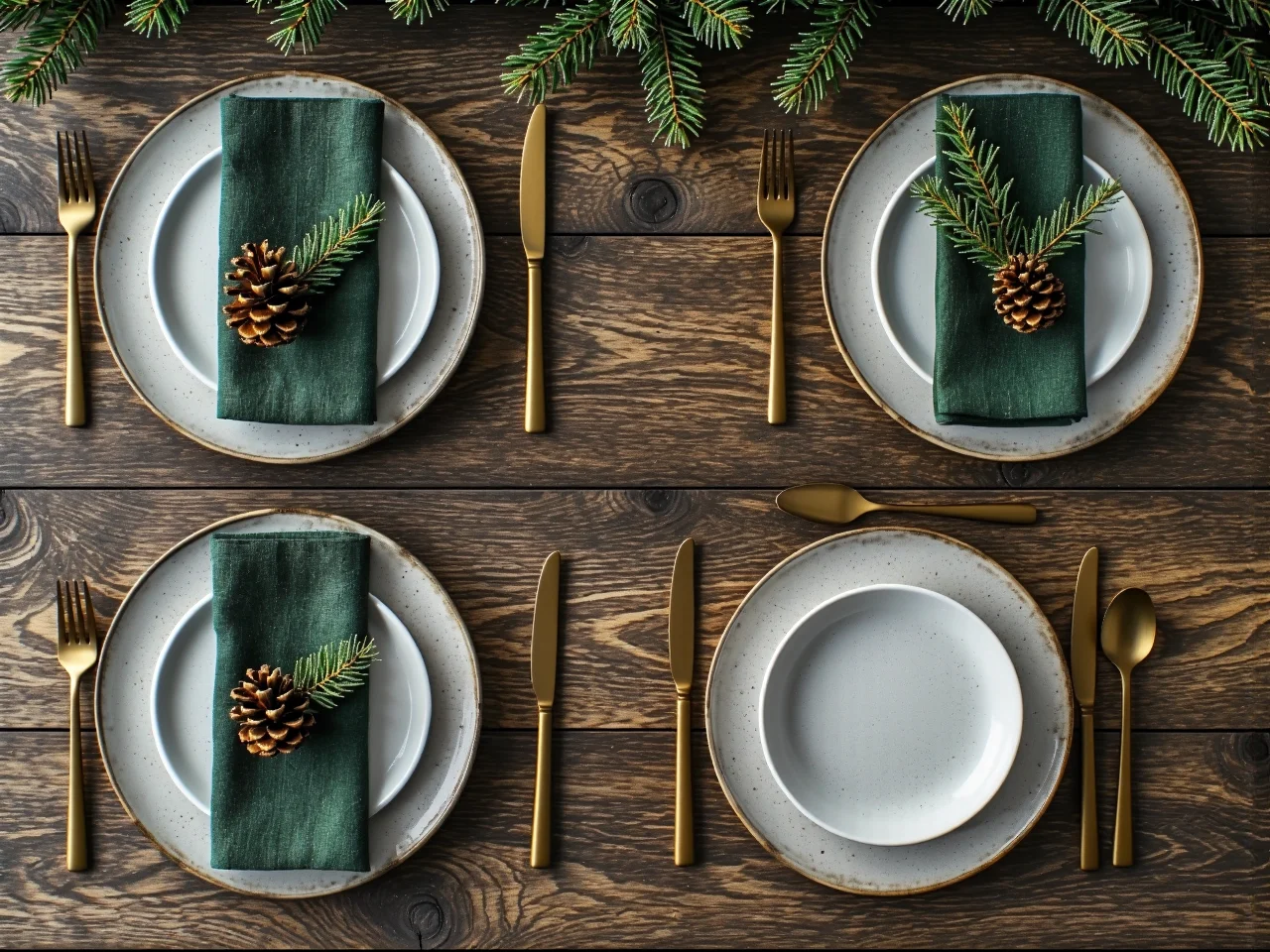 Schemat pokazujący ile miejsca potrzeba przy stole dla 12 osób na Wigilię