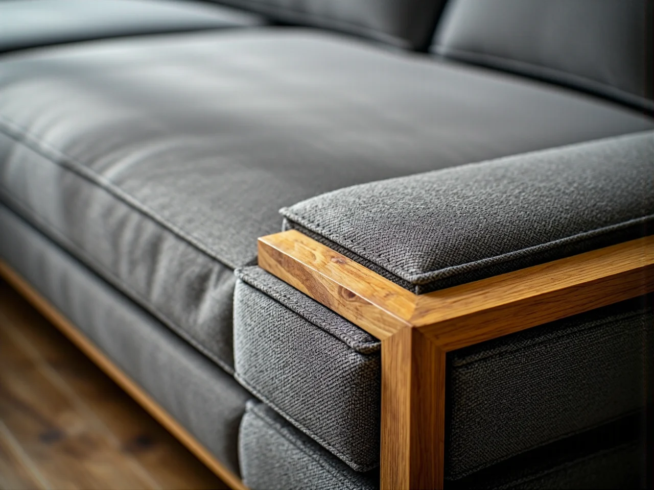 Zbliżenie na słoje drewna i metalowe łączenia solidnej ławki ogrodowej wysokiej jakości.