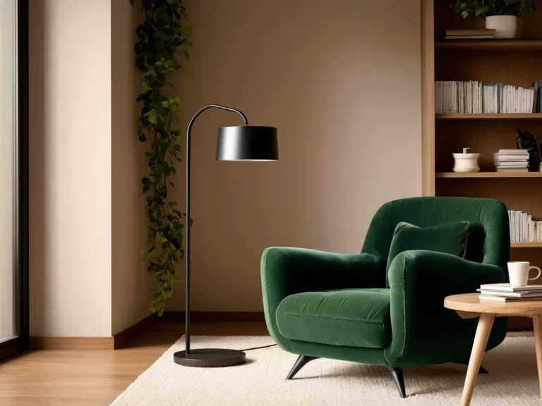 Lampa podlogowa do czytania salon