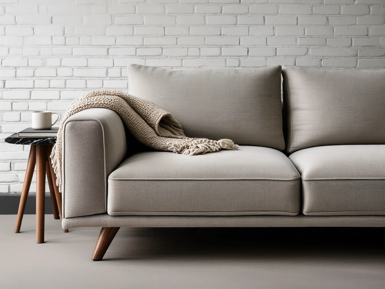 Nowoczesna i komfortowa sofa czteroosobowa z miękkimi poduszkami zapewniająca relaks na co dzień.