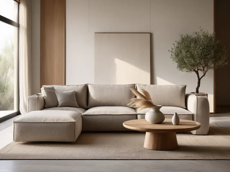 Sofa 4 osobowa dla rodziny w salonie