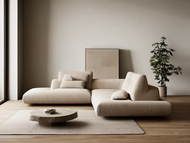 Sofa bez nog trend minimalistyczny 2026