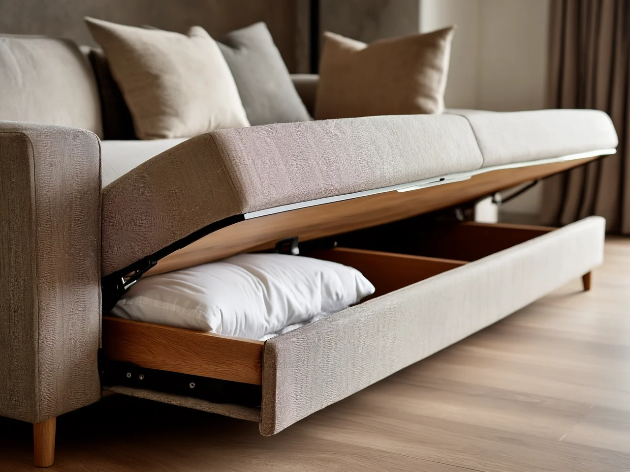 Trwała sofa rozkładana co noc idealnie wpisująca się w wystrój nowoczesnego salonu.