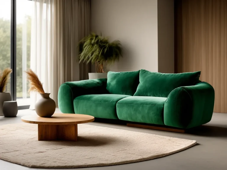 Welurowa sofa w salonie trwalosc i styl