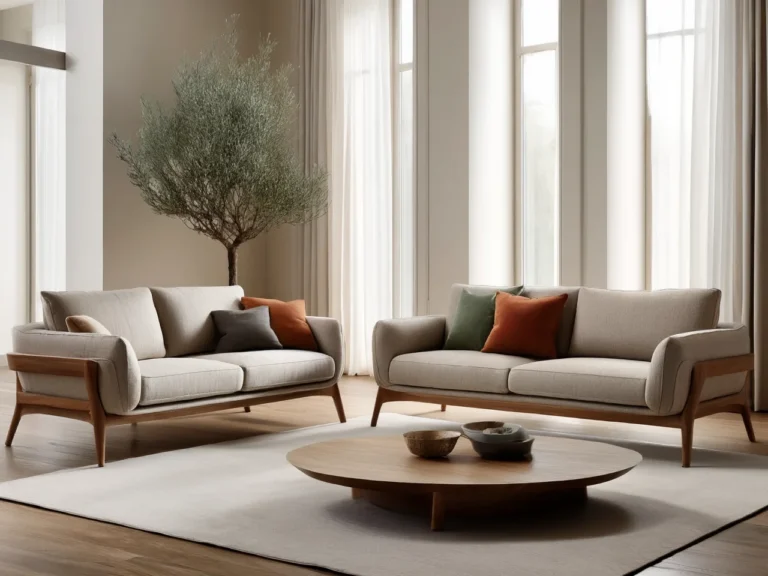 Zestaw wypoczynkowy sofa 2 i 3 w salonie
