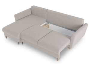 Miniaturka 7 - Narożnik Nozzy z funkcją spania i pojemnikiem 247 cm, spanie 125x195 cm