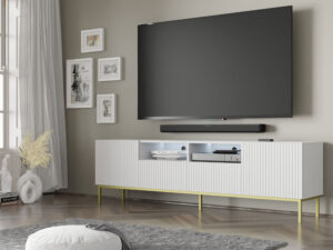 Miniaturka 8 - Szafka RTV Navia 2D2S z frezowanymi frontami 200 cm