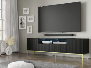 Miniaturka 6 - Szafka RTV Navia 2D2S z frezowanymi frontami 200 cm