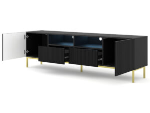 Miniaturka 3 - Szafka RTV Navia 2D2S z frezowanymi frontami 200 cm