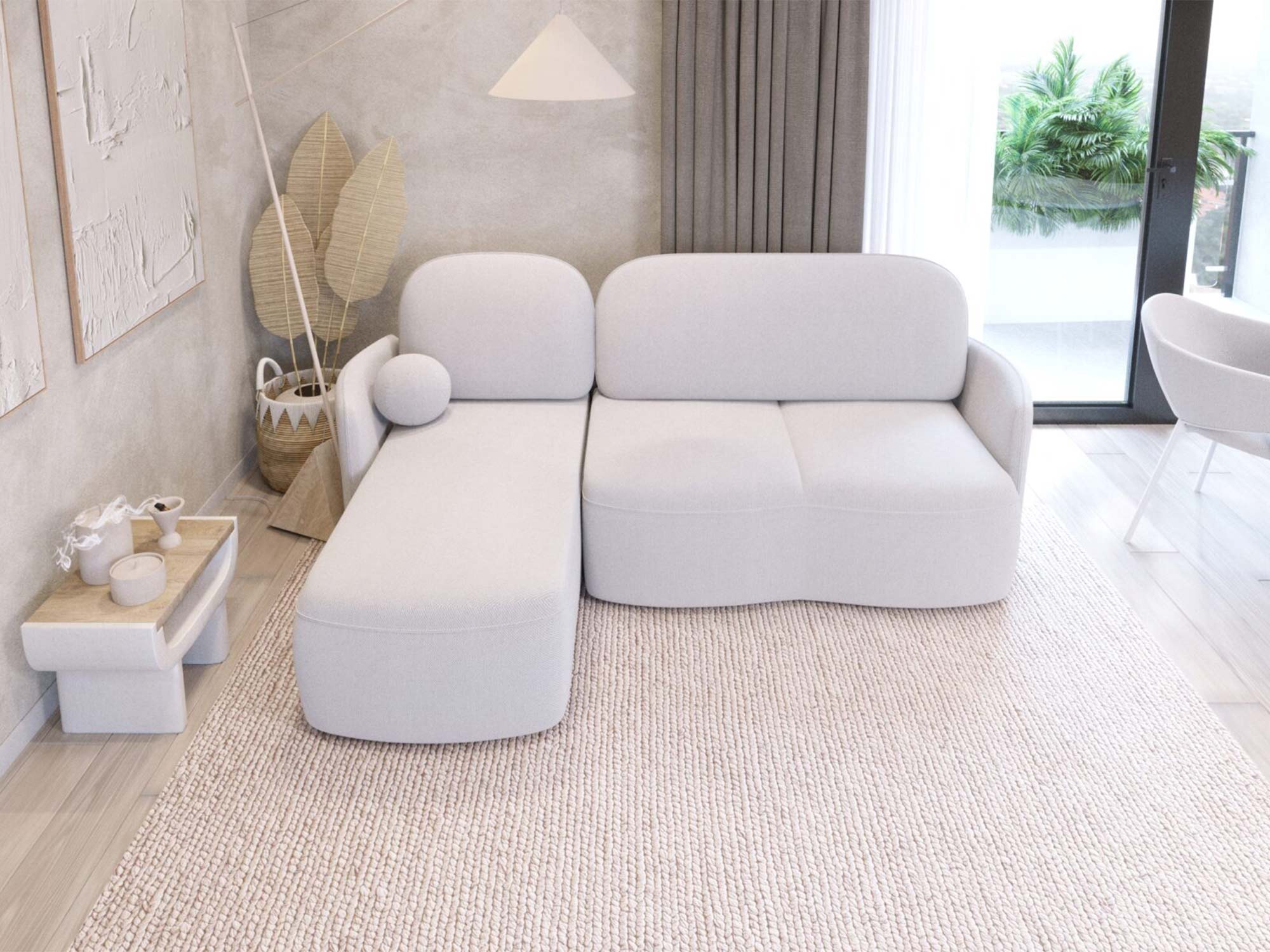 Narożnik Classic z funkcją spania i pojemnikiem 227 cm, spanie 130x195 cm
