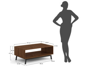 Miniaturka 1 - Stolik kawowy dębowy Oak Elegance TABACCO