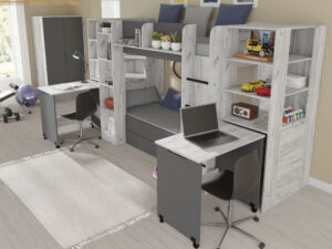 Miniaturka 8 - Szafa Simi 90 cm craft biały / grafit