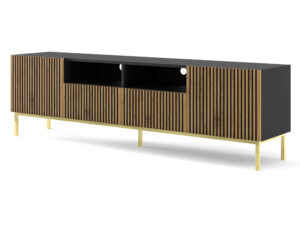 Miniaturka 3 - Szafka RTV Navia 2D2S z frezowanymi frontami 200 cm