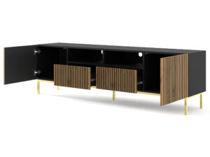 Miniaturka 4 - Szafka RTV Navia 2D2S z frezowanymi frontami 200 cm