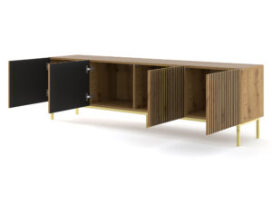 Miniaturka 5 - Szafka RTV Navia 4D z frezowanymi frontami 200 cm
