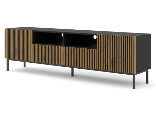 Szafka RTV Navia 2D2S z frezowanymi frontami 200 cm