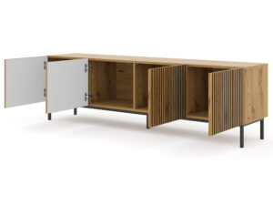 Miniaturka 4 - Szafka RTV Navia 4D z frezowanymi frontami 200 cm