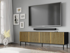 Miniaturka 7 - Szafka RTV Navia 4D z frezowanymi frontami 200 cm
