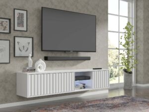 Miniaturka 30 - Szafka RTV Holi wisząca/stojąca z frezowanymi frontami 156 cm