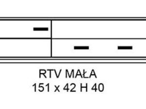 Miniaturka 7 - Szafka RTV Mała Dębowa do Salonu Dorset