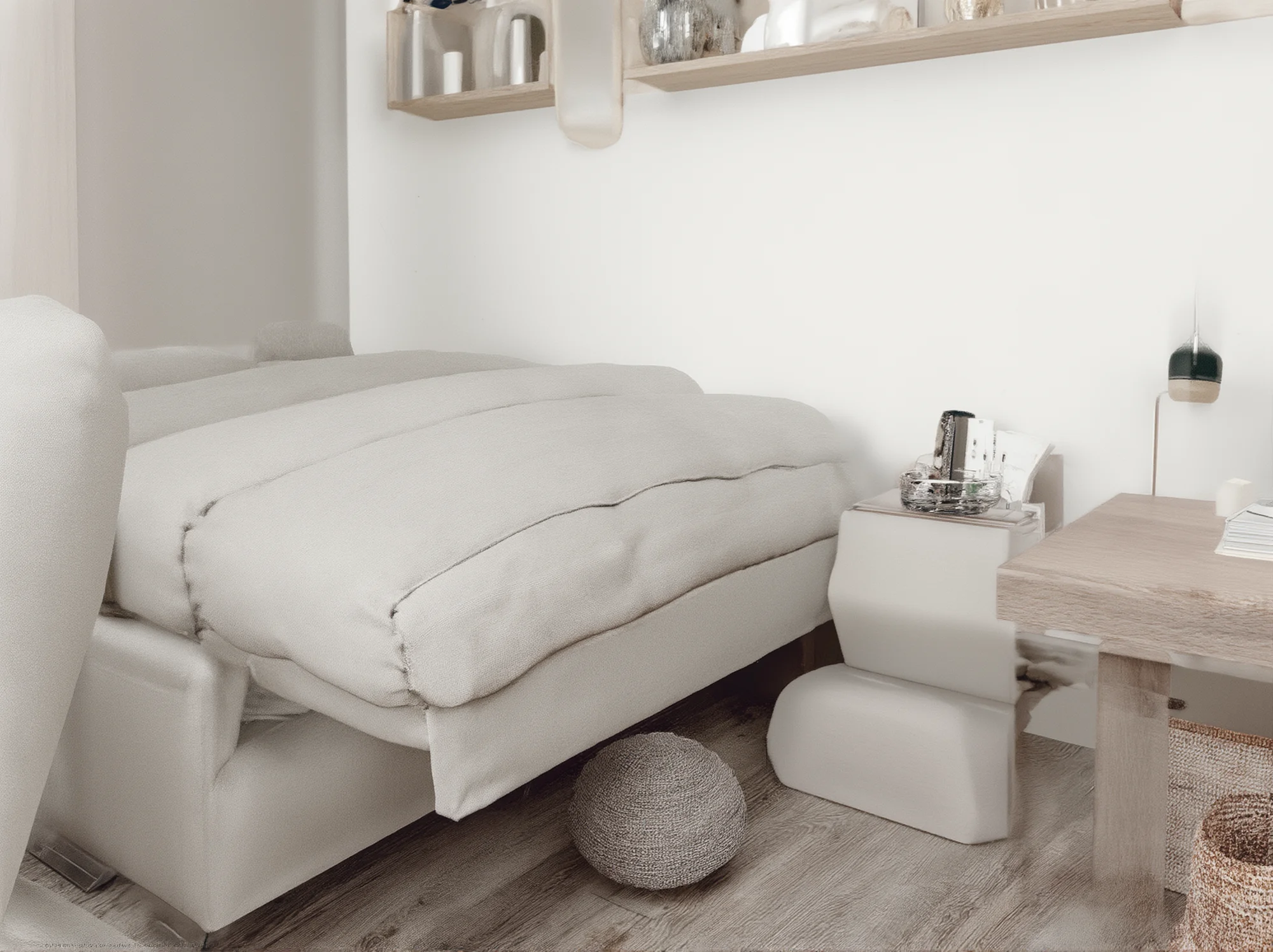 Sofa rozkładana do przodu w praktycznej tkaninie obiciowej