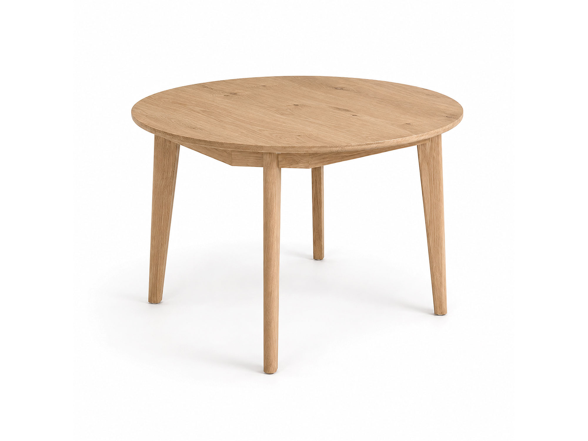 Okrągły Stół Rozkładany Dębowy 115 cm TERI 2318