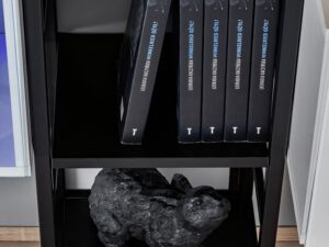 Miniaturka 3 - Regał Kelmoro, dolne półki z książkami i figurką zająca