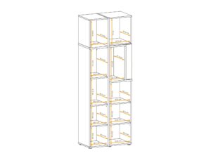 Miniaturka 4 - Wymiary wnętrza witryny Cresto 70 cm