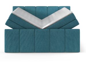 Miniaturka 1 - Łóżko kontynentalne Lunavera z uniesionymi leżyskami i schowkami