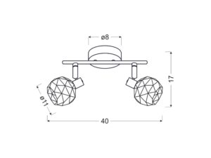 Miniaturka 3 - Listwa sufitowa Kamirino miedziana, rysunek producenta