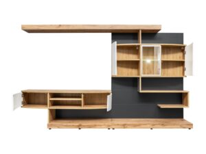 Miniaturka 4 - Meblościanka Galdin z przeszkloną szafką wiszącą