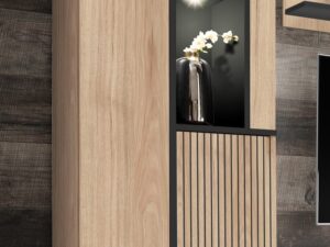 Miniaturka 2 - Detal witryny Cresto z otwartą półką i oświetleniem LED